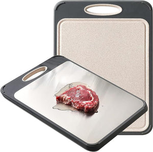 Food Grade New Straw Face 304 Stainless Steel Cutting Board Double Use Large Thick Cutting Board