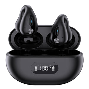Cross-border Explosions Without Ear Clip Ear Headset Bone Conduction Wireless Bluetooth Headset Long Endurance Intelligent Large Digital Display