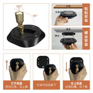 Wireless Charging Led Spotlight Jewelry Hand-made Wall Art Photo Lamp Remote Control Three-color Temperature Spotlight