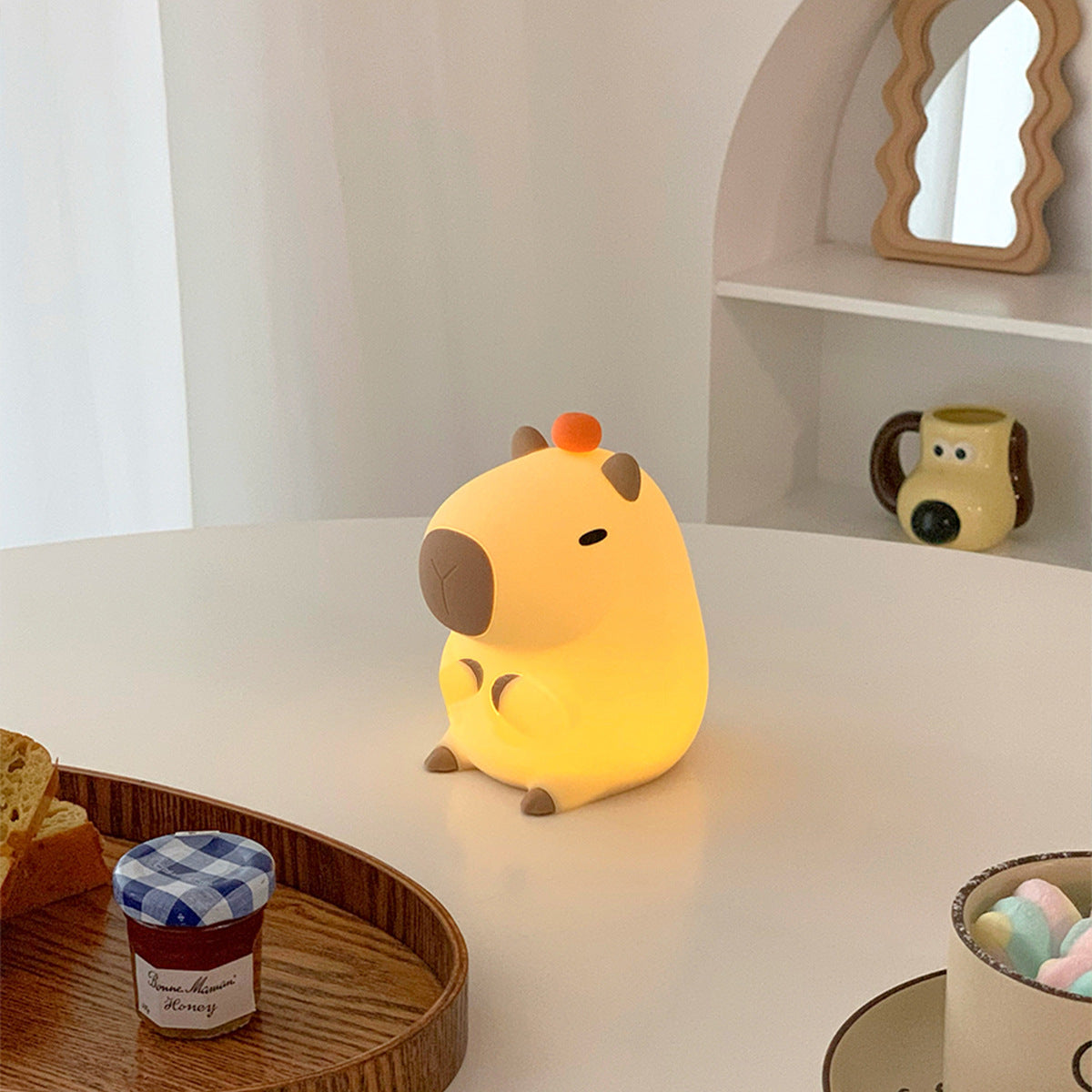 Silicone Decompression Night Light Advanced Sense Atmosphere Light Bedroom Bedside Children&#039;s Companion Sleep Night Feeding And Pat Light