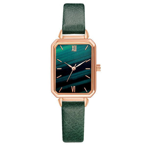 Fashion New Women&amp;amp;#039;s Watch Alloy Mesh Belt Small Green Watch Ladies Square Head Quartz Watch Women&amp;amp;#039;s Watch