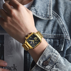 Student Watch Waterproof Calendar Personalized Square Quartz Watch