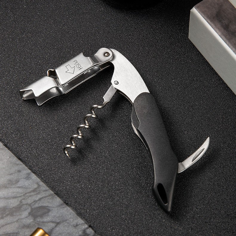 Red Wine Bottle Opener Household Stainless Steel Multifunctional Seahorse Knife Grape Beer Wine Opener Portable Wine Knife Opener