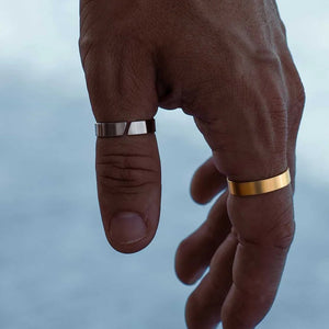Emanco Simple Plain Aperture Titanium Steel Ring European And American Fashion Accessible Luxury Niche Couple Ring Men&#039;s Cross-Border Hand Jewelry