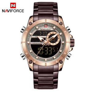 NAVIFORCE Lingxiang 9163 New Men&#039;s Watch Steel Band Date Business Casual Waterproof Pointer Quartz Watch