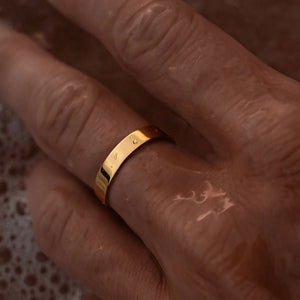 Emanco Simple Plain Aperture Titanium Steel Ring European And American Fashion Accessible Luxury Niche Couple Ring Men&#039;s Cross-Border Hand Jewelry