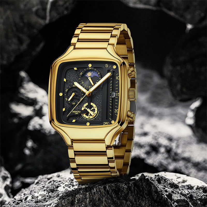 Student Watch Waterproof Calendar Personalized Square Quartz Watch
