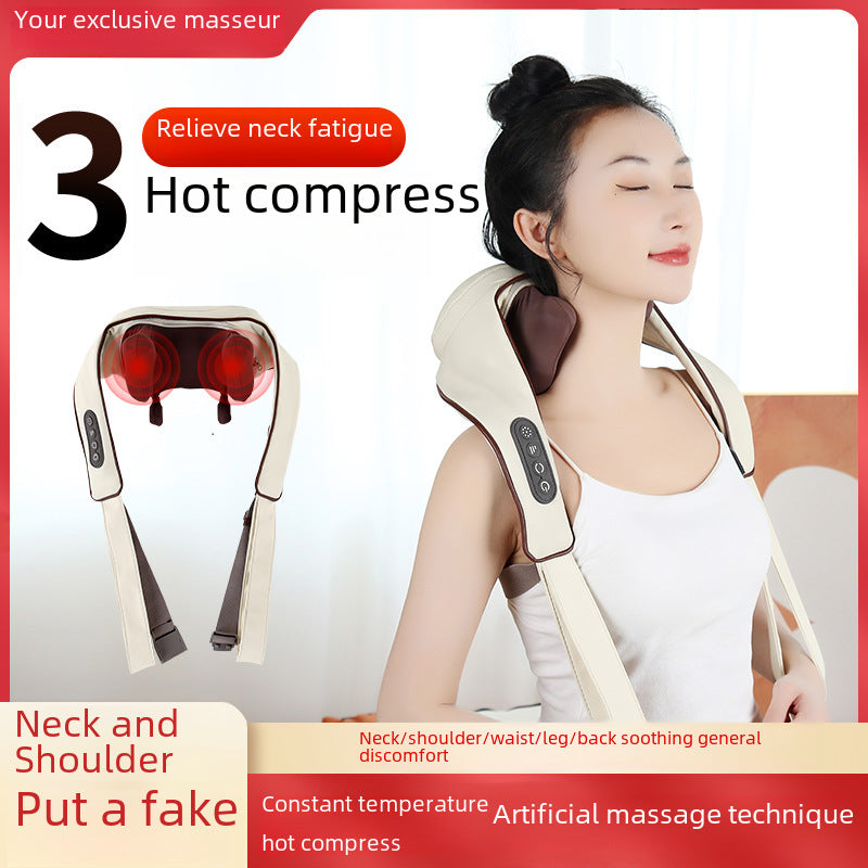 Shoulder And Neck Oblique Muscle Massager Multi-function Massage Shawl Home Neck Shoulder Kneading Heating Cervical Spine Instrument