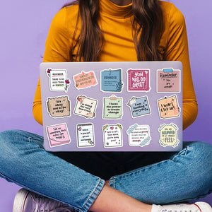 50 Sheets Self-affirmation Motivational Label Graffiti Sticker Personality Decoration Guitar Notebook Suitcase DIY Waterproof