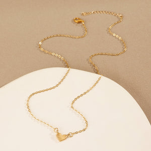 Fashion Simple Niche Design Love Fingerprint Pendant Necklace Women&#039;s All-match Clavicle Chain Extremely Simple Style