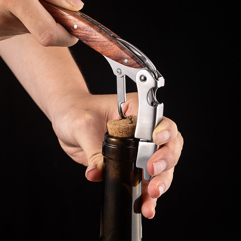 Red Wine Bottle Opener Household Stainless Steel Multifunctional Seahorse Knife Grape Beer Wine Opener Portable Wine Knife Opener