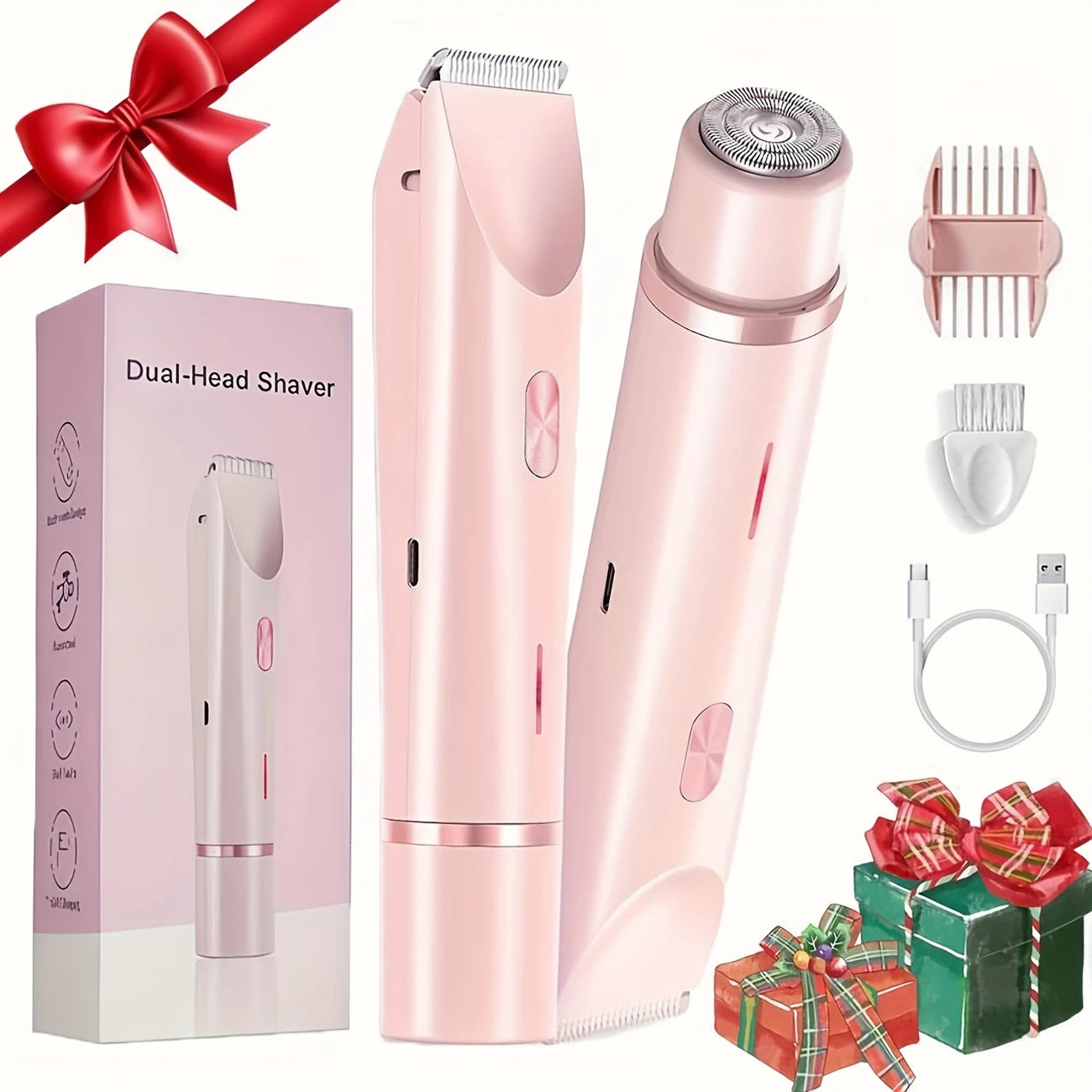 Women&#039;s Double-head Shaving Apparatus Private Trimming Shaving Apparatus Body Washing Dry And Wet Dual-purpose Hair Removal Apparatus