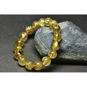 Brazil Natural Golden Hair Crystal Bracelet Men&#039;s And Women&#039;s Lucky Gold Wire Titanium Crystal Citrine Bracelet Gold Promotion