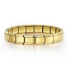 Italian Module Bracelet Italian Charm Stainless Steel Block Elastic Spliced Titanium Steel Glaky Bracelet