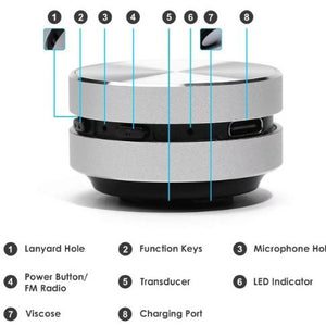 Tws Black Technology Magnetic Portable Stereo Metal Small Steel Cannon Resonance Sound Bone Conduction Wireless Bluetooth Speaker