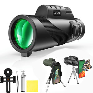 80X100 Green Monocular High-power High-definition Outdoor Bird Mobile Phone Telescope Camera