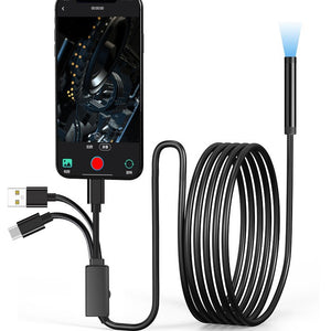 2 Million HD Industrial Endoscope Camera Support Apple Android Computer Three-in-one Pipe Endoscope