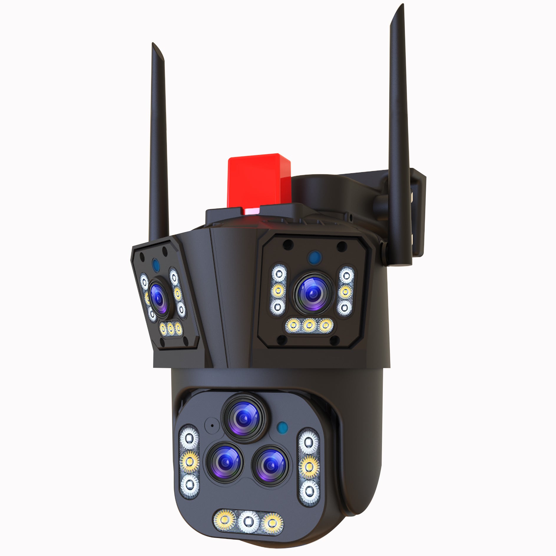 Three-screen Outdoor Monitor Outdoor HD Wifi Home Zoom Outdoor 360 Panoramic Network Camera