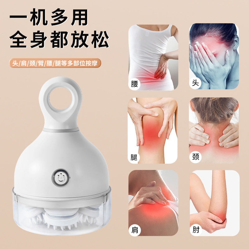 Head Massager Head Therapy Decompression Acupoint Electric Meridian Brush Waterproof Kneading Hand-held Scalp Massage