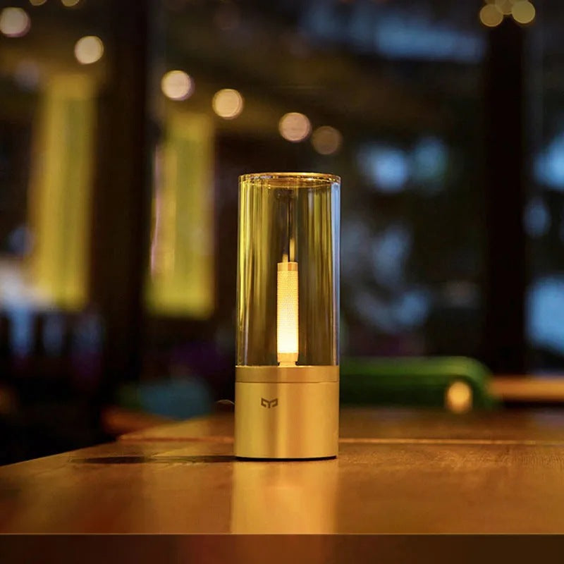 Candlelight Atmosphere Lamp Rechargeable Bedside LED Lamp Romantic Dining Table Outdoor Camping Candle Lamp
