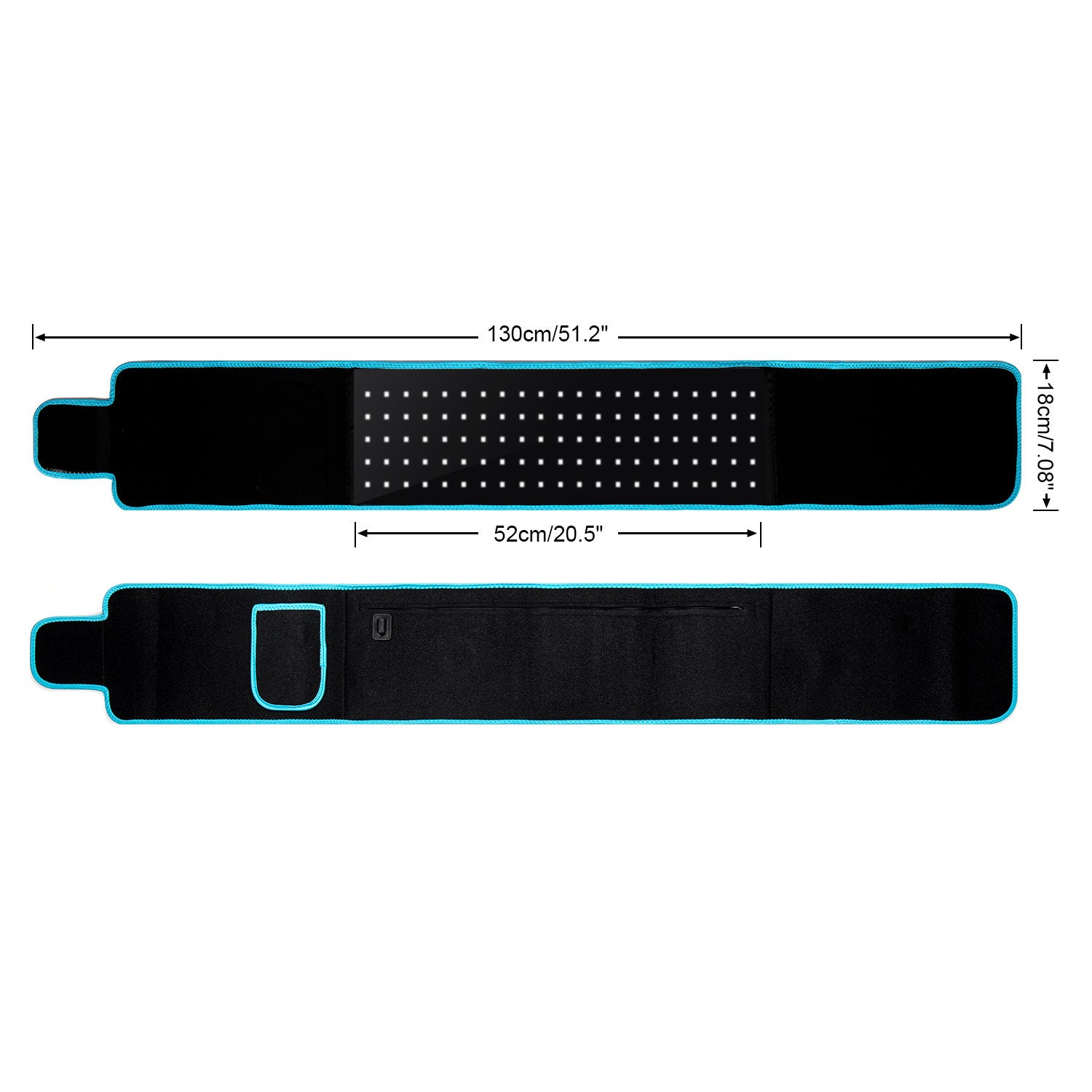 105 650-850 Band Led Red Light Belt Infrared Hot Compress Phototherapy Pad