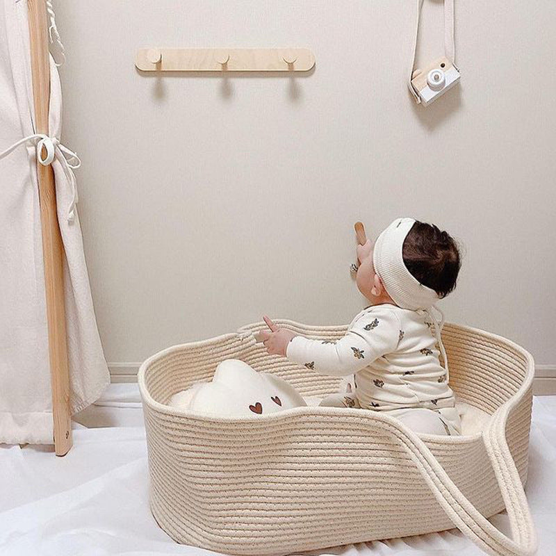 Portable Outdoor Cotton Rope Crib-Creative Baby Basket