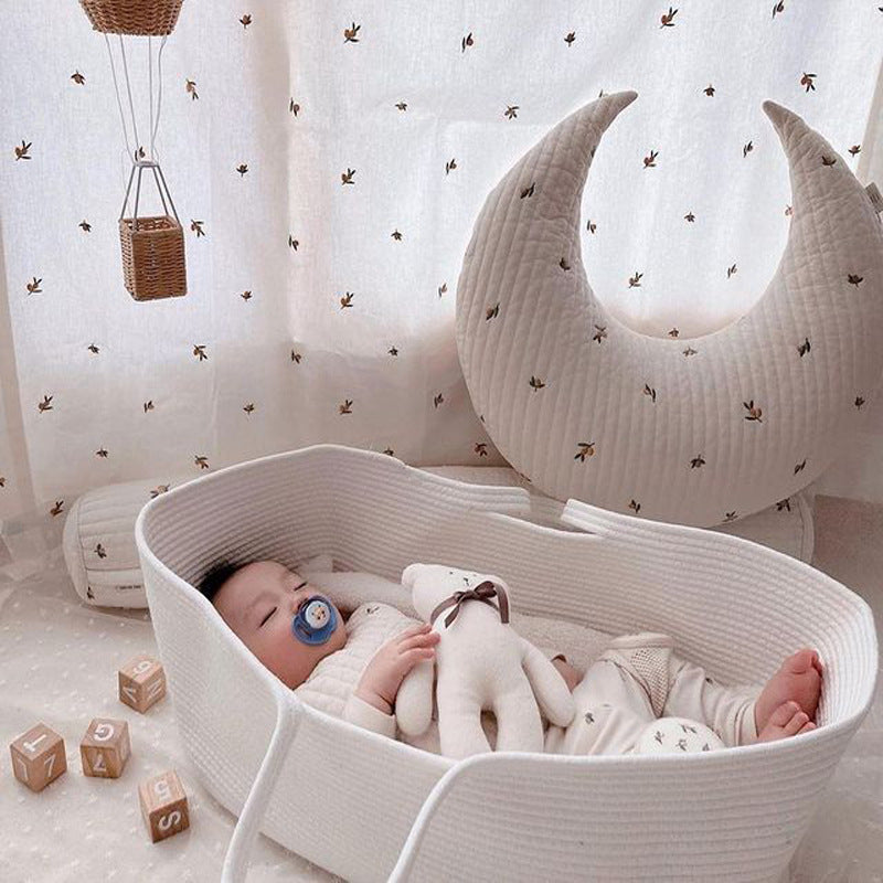 Portable Outdoor Cotton Rope Crib-Creative Baby Basket