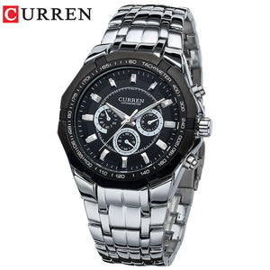Business Fashion Men&#039;s Precision Watch Quartz Watch False Three-Eye Watch