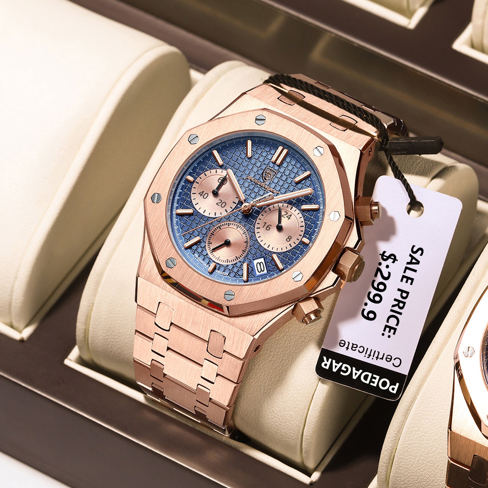 Swiss Brand New Multi-functional Quartz Men&#039;s Watch Trendy Watch Live Broadcast Foreign Trade Popular One-piece Delivery