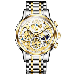 Oulishi Brand Watch Hollow Watch Plate Single Calendar Quartz Watch Men&#039;s Watch Men&#039;s Watch