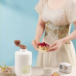 Hand Ice Shaving Machine Cotton Ice Fruit Milkshake Sand Ice Machine Household Ice Crusher Salmon Seafood Fresh Ice