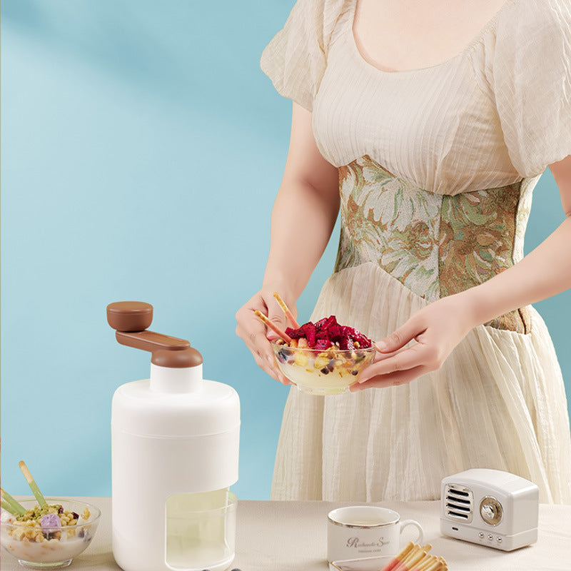Hand Ice Shaving Machine Cotton Ice Fruit Milkshake Sand Ice Machine Household Ice Crusher Salmon Seafood Fresh Ice