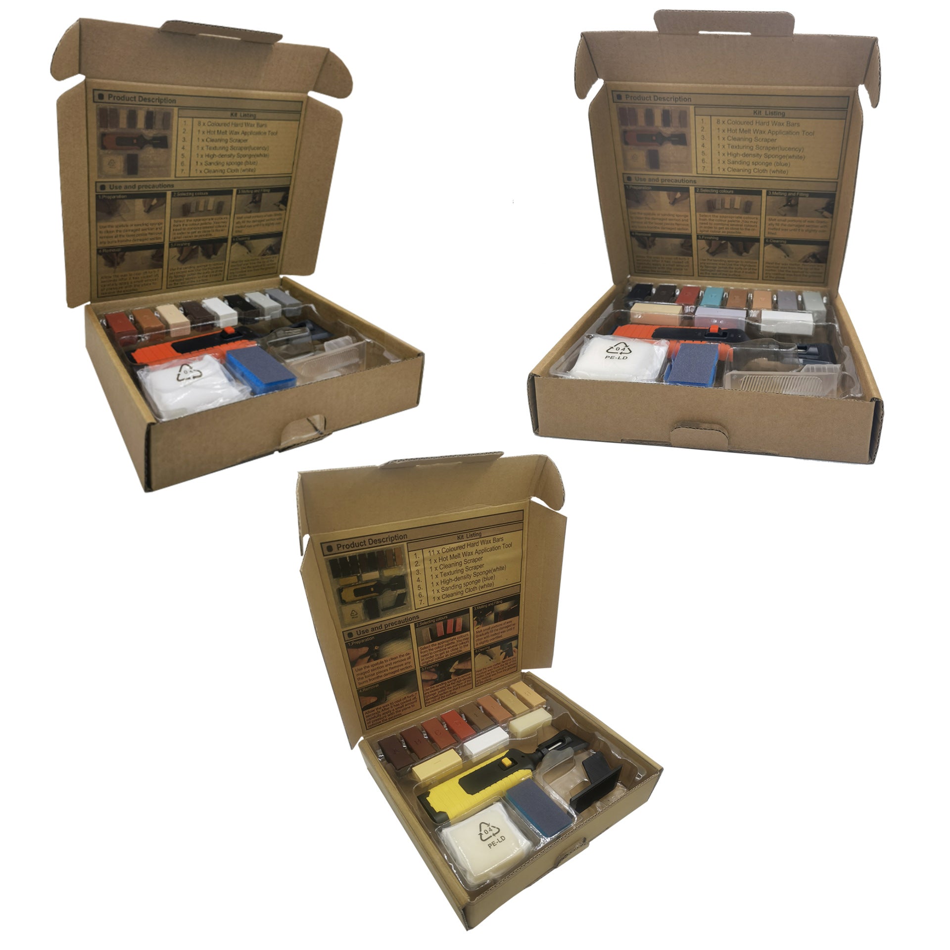 Furniture Floor Repair Kit Resin Wax Filling Beautifying Seam Tool Hole Eye Scratch Repair Suit Household Hardware Tools