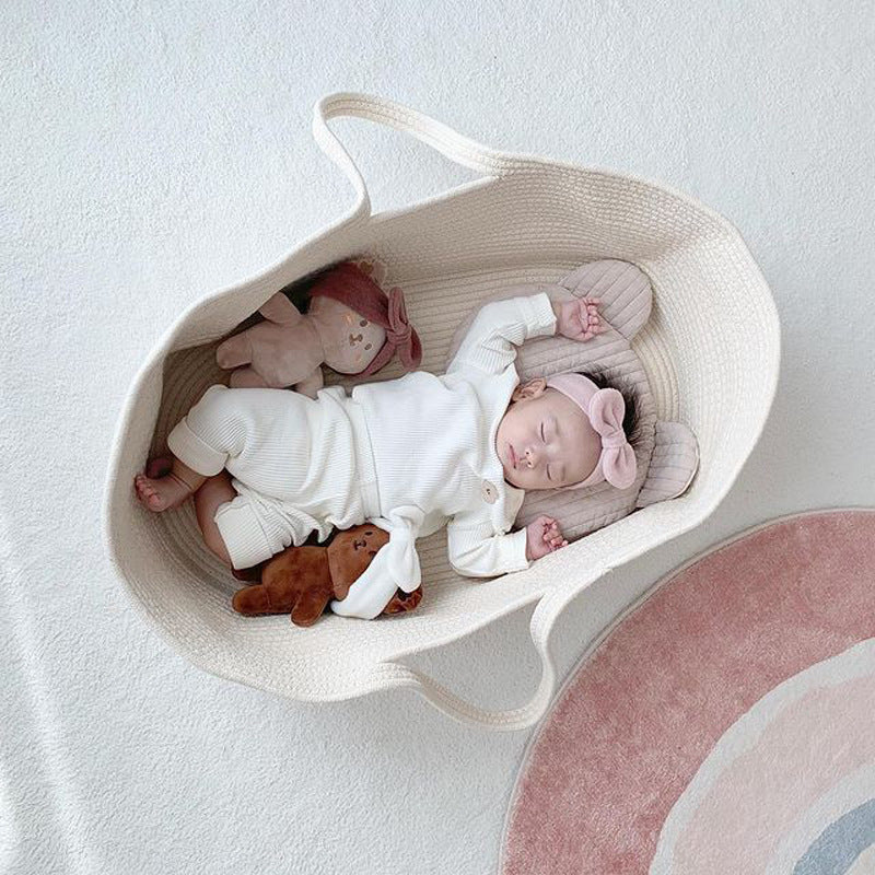 Portable Outdoor Cotton Rope Crib-Creative Baby Basket