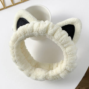 Female Face Wash Headband Cartoon Thickened Cat Ear Makeup Mask Headband Hair Accessories Headband