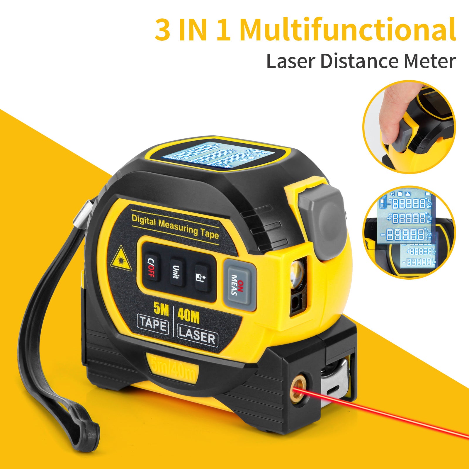 Cross-border Multi-function Laser Rangefinder Electronic Ruler Measuring Instrument Infrared Laser High-precision Laser Ruler