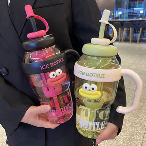 Big Mac Ice Cup Simple High-value Large Capacity Water Cup Tea Leakage Scented Tea Summer Cool Portable Handle Suction Tube Cup