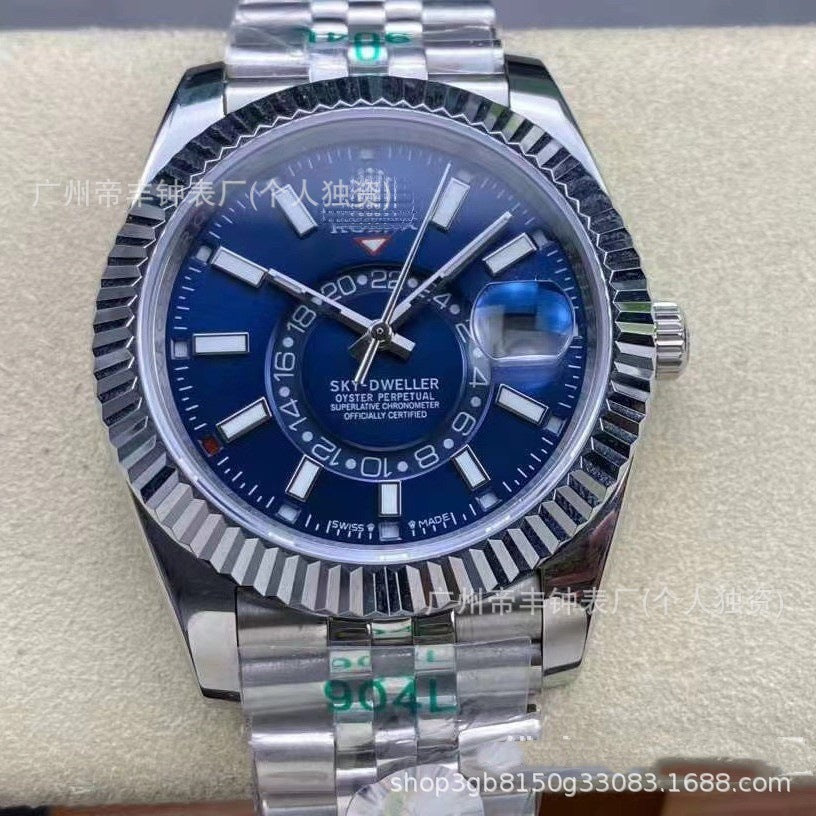 Dual Time Zone Men&#039;s Mechanical Watch