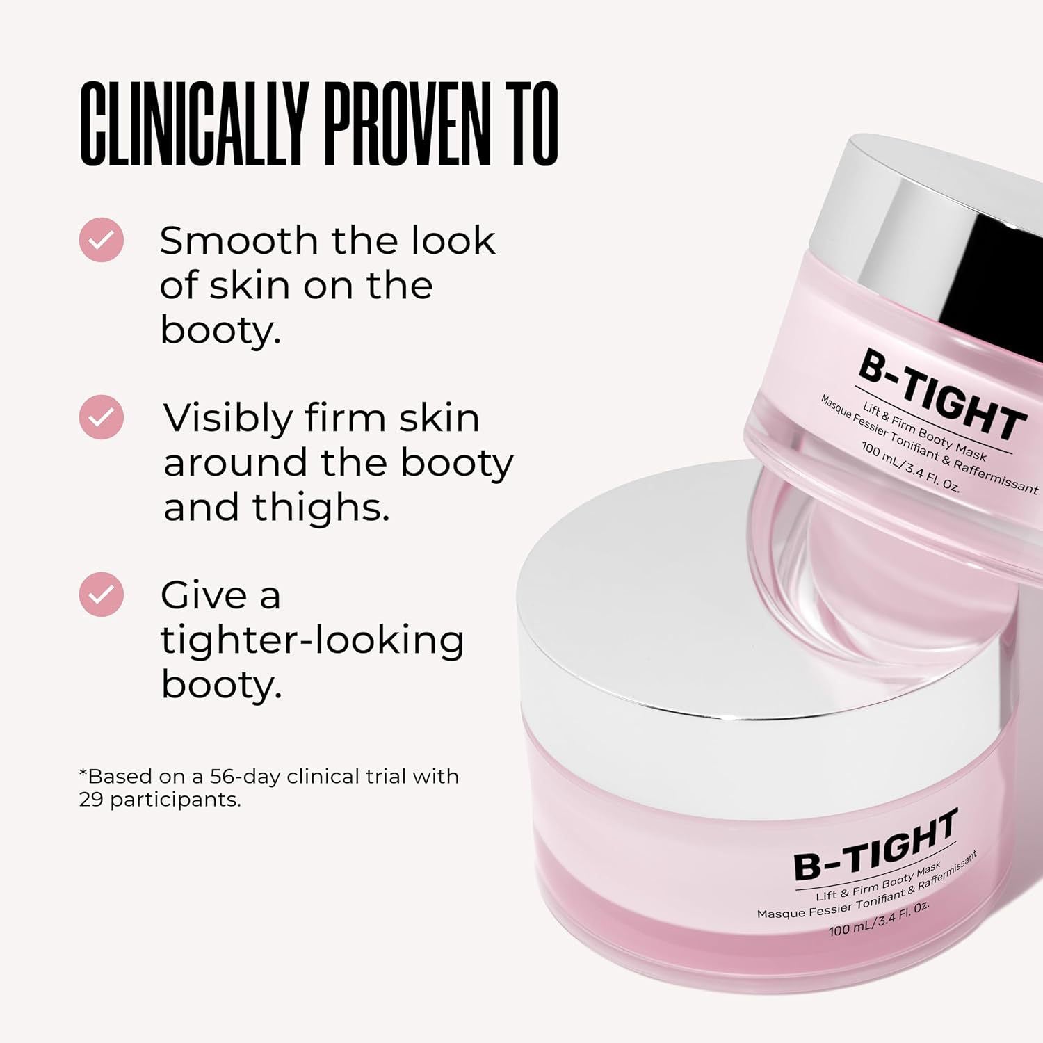 B- TIGHT-free Cellulite Milk Is Rich In Hyaluronic Acid To Significantly Tighten The Skin Of The Buttocks