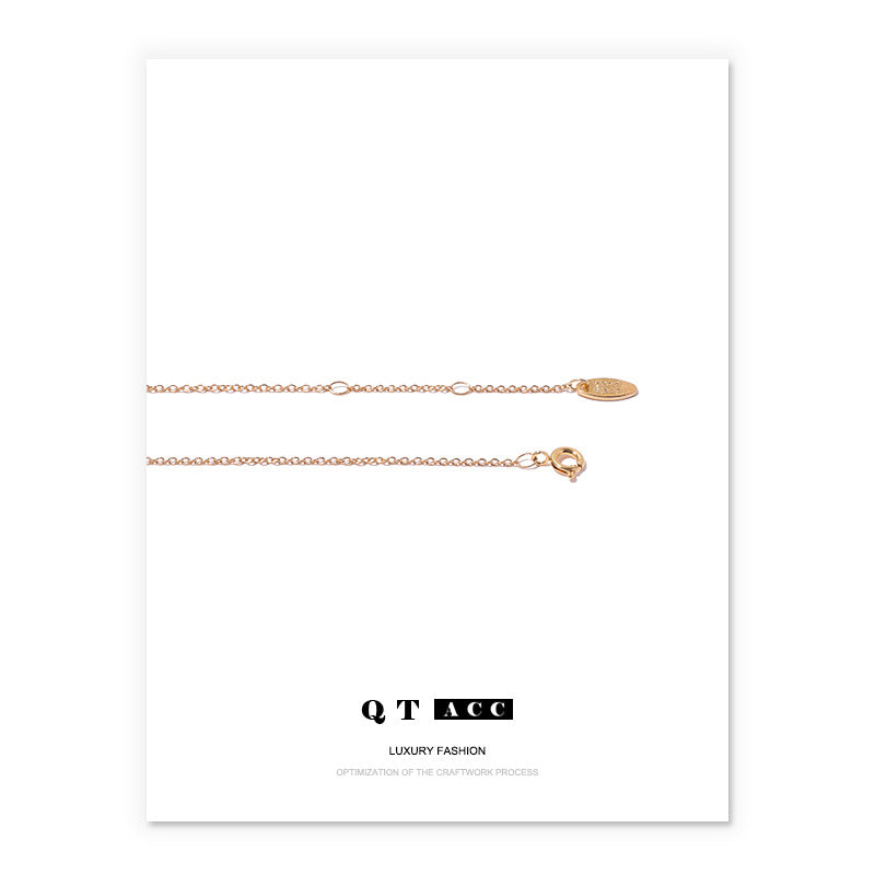 Brass Real Gold Plated Natural Real Pearl Necklace Women